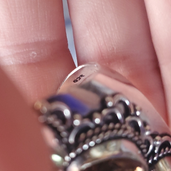 New Smoky Topaz & Tsavorite 925 Silver Statement Ring. - Picture 14 of 16